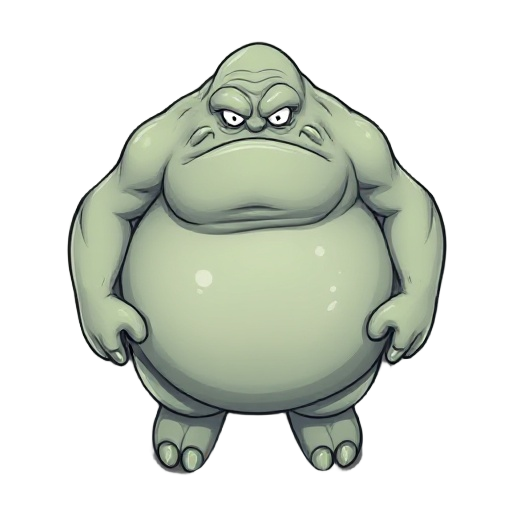 a giant slob of slime funny looking cartoony