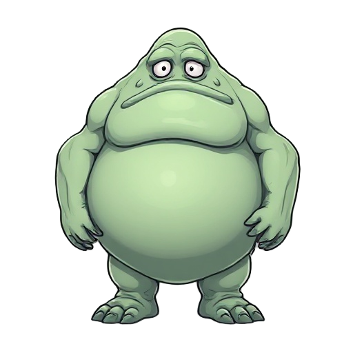 a giant slob of slime funny looking cartoony