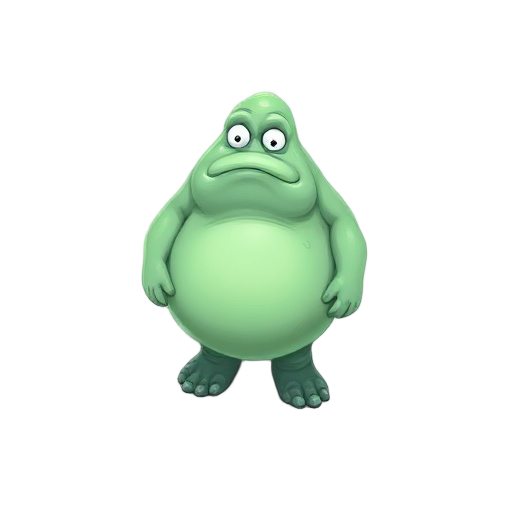 a giant slob of slime funny looking cartoony