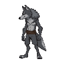 wolf man in profile