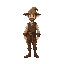 humanoid style  medieval elf,  human posture,  man  wearing a hat,  standing, with clothes and a clear posture when walking. designed for a retro-style farm simulation game.