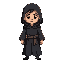 dark character with black robes