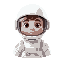a white astronaut