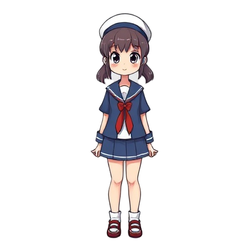 a young girl wearing a sailor uniform