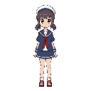 a young girl wearing a sailor uniform