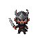 faça um guerreiro sem capacete, ou gorro e todos sem nada nas mãos e no estilo chibi em pixel arte