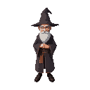 wizard in the style of harry potter for a videogame like stardew valley