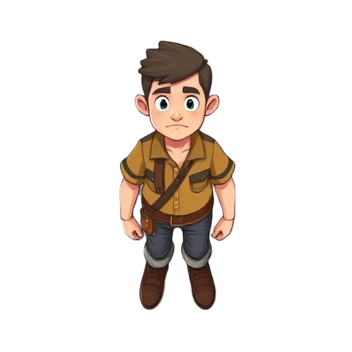 character with a villagers shirt