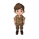 character with a villagers shirt