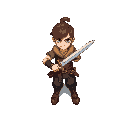 warriors with a sword basic, black pants, villager shots, and a golden bracelet