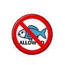sign that says no fish allowed