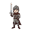 guerreiro medieval com espada