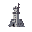 a medieval tower, transparant background, clear shape, thick outline
