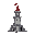 a medieval tower, transparant background, clear shape, thick outline