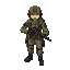 a soldier holding a gun