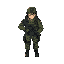 a soldier holding a gun