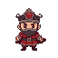 character maoist red guard, 16 pixels dimension, pixel art