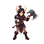 a female orc warrior with great axe