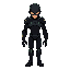borg drone from star trek as a human with black body armor and cyber implants, face partly seen