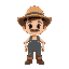 chibi style, farmer