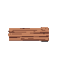 one single piece of horizontal timber