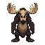 i want you to generate a monster with a bear body and a moose skull head.