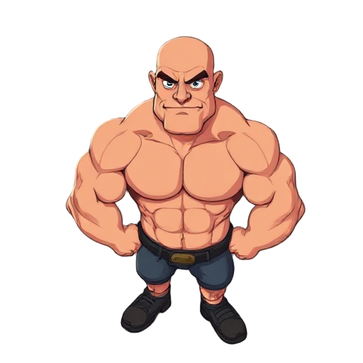 bald bodybuilder, huge pecs, muscles