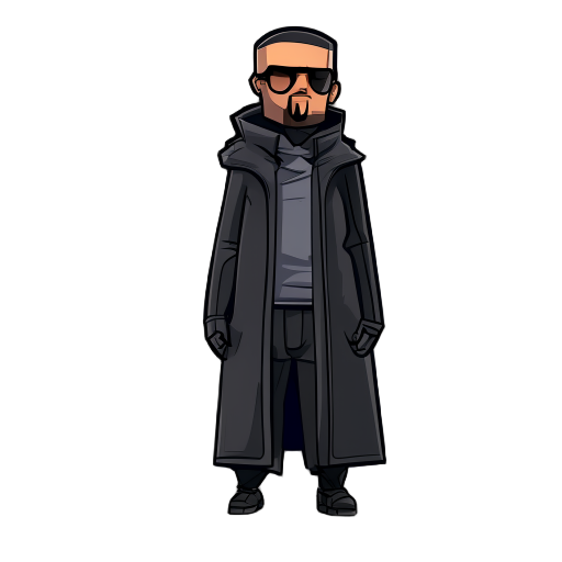 generate matrix style character and idle animated position. for side scroller game