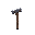 a blacksmith hammer that is slightly damaged
