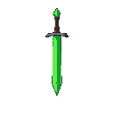 green sword, vertical orientation