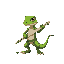 a lizard with a sword