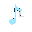 a musical note (important to resemble a musical note) in white background with fins, gills and eyes like a fish 