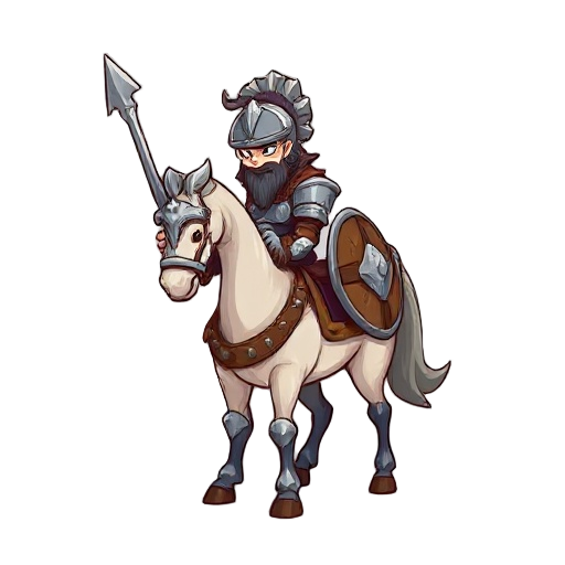 quiero un caballero con armadura y que tenga mucha relacion al video juego mmorp llamado tibia, algo mas masculino