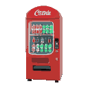 vending machine displaying sodas: coca-cola, pepsi.