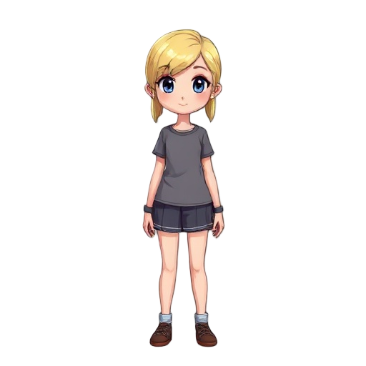blond female facing front