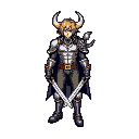 with sword