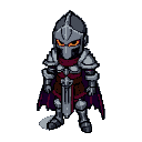 pixel art, [unit type: knight.], heroes of might and magic 3 style,   isometric view, 100x100 pixels, no black outlines, muted colors,   detailed armor/clothing, game sprite, vibra
