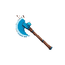 great blue axe with sparks