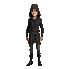hooded man in black tunic