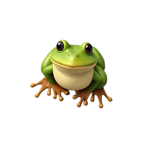 2d frog realistic,top down view, 