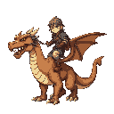 warrior mounted up in a dragon