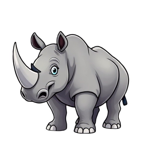 semi-realistic one horn rhino