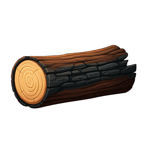 charred log