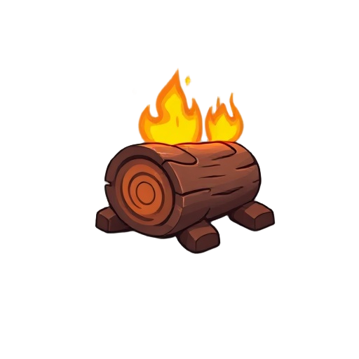 burning log