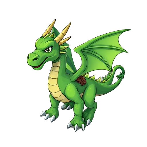 generate a majestic green dragon,with big wings and legs with claws and a saddle