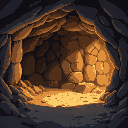 an scenario of an empty cave.