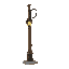 an old wooden lamp post.