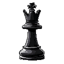 black king from chess, with a hypnotic and a little bit of horror style