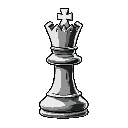 king from chess, with a hypnotic and a little bit of horror style