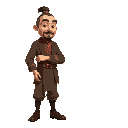 old chinese guy realistic seventies for adventure game